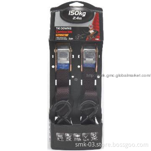 2PK 25mmx2.4m Cambuckle Tie Down 150kgs
